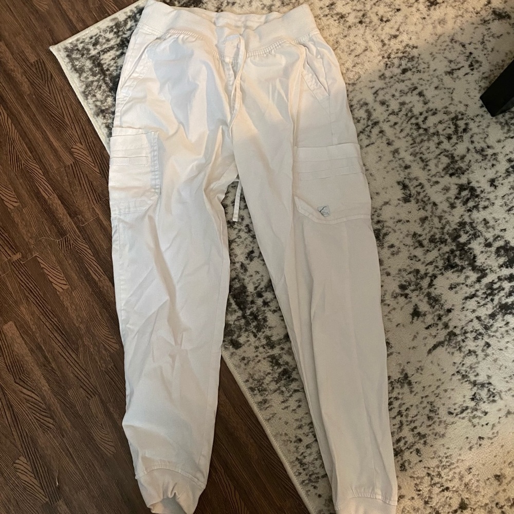 Cherokee white scrub pant joggers